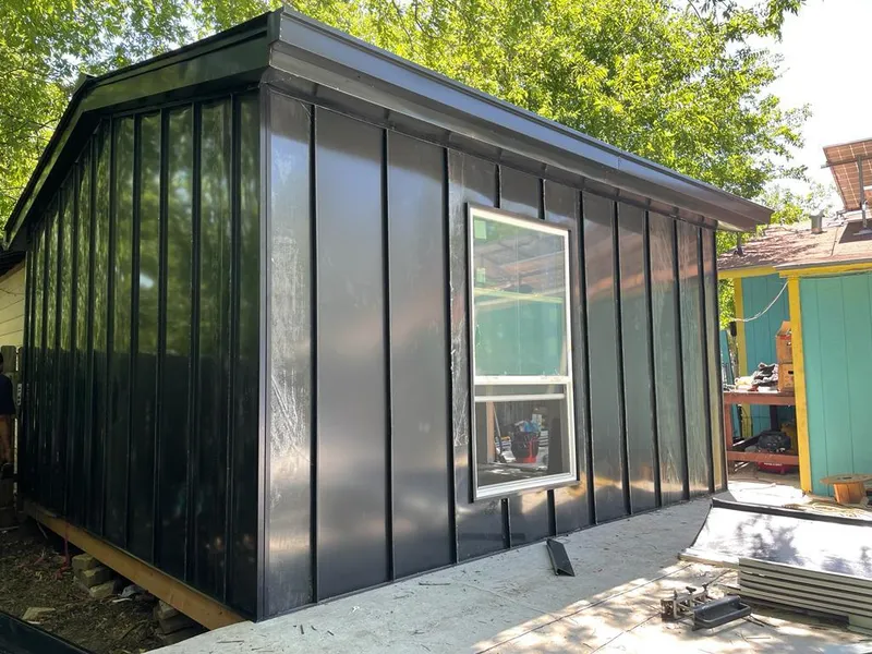 Black standing seam metal wall panels for Metal Roof Installation in Highland Springs